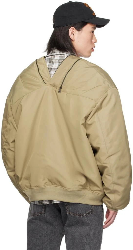 Y/Project Beige Double Zip Bomber Jacket 3