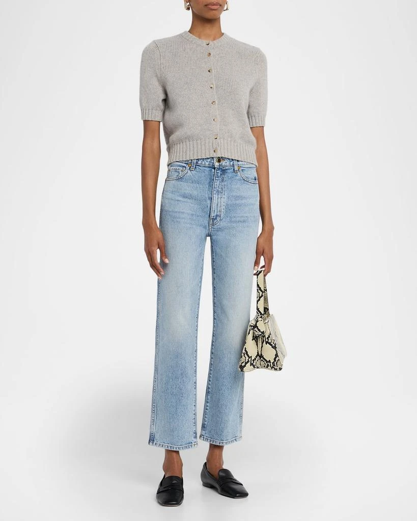 Khaite Abigail High-Rise Straight-Leg Ankle Jeans 2