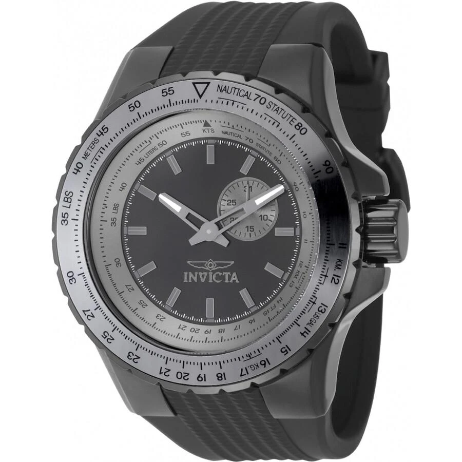 Invicta Aviator Quartz Black Dial Men
s Watch 49728 1