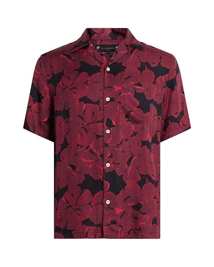 ALL SAINTS Kaza Relaxed Fit Printed Short Sleeve Camp Shirt 5