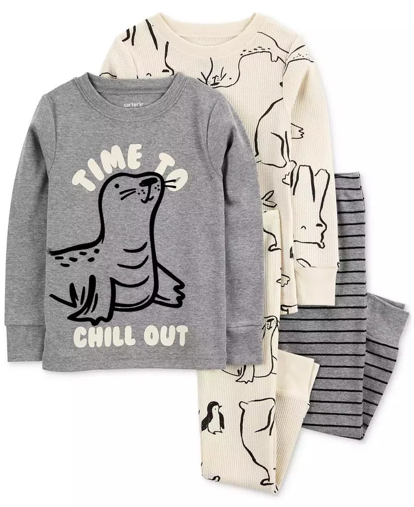 Carter's Toddler Boys Seal Pajamas, 4 Piece Set 1