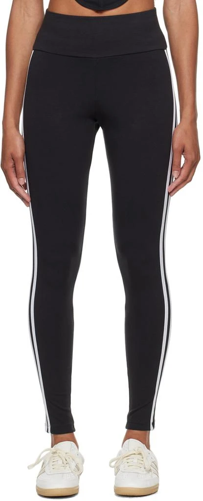 Adidas Black 3-Stripes Leggings 1