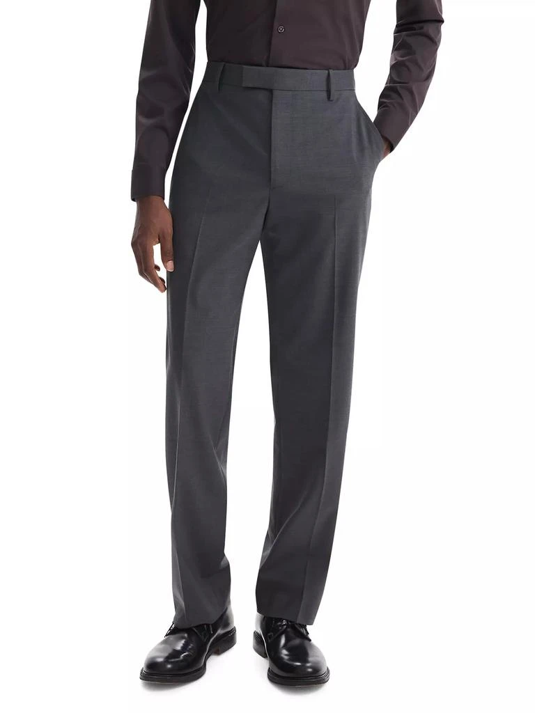 Theory Stretch-Wool Straight-Leg Suit Pants 3