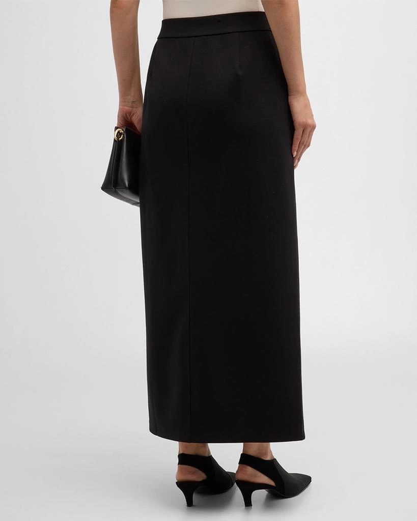 Eileen Fisher Straight Front-Slit Flex Ponte Maxi Skirt 6