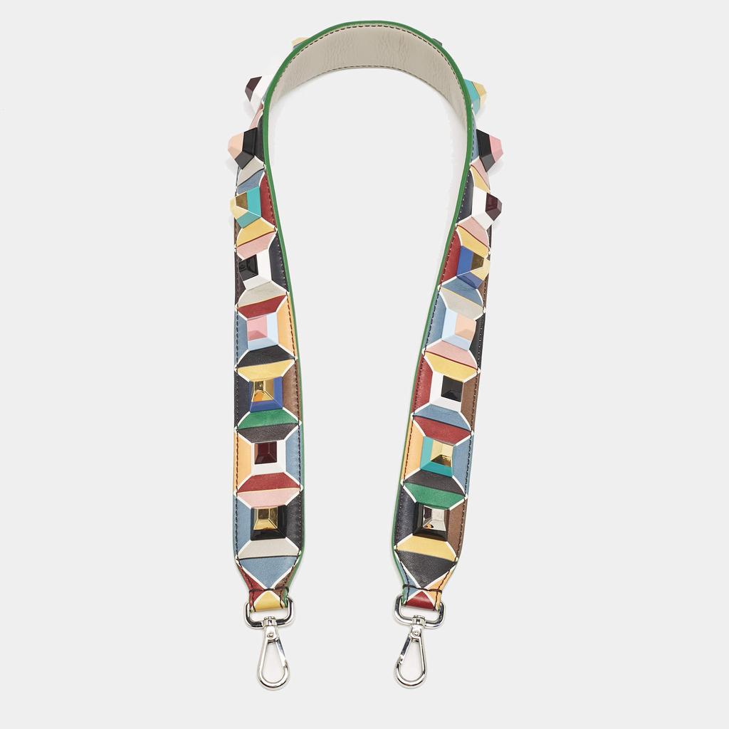 Fendi Fendi Multicolor Leather Studded Strap You Shoulder Bag Strap