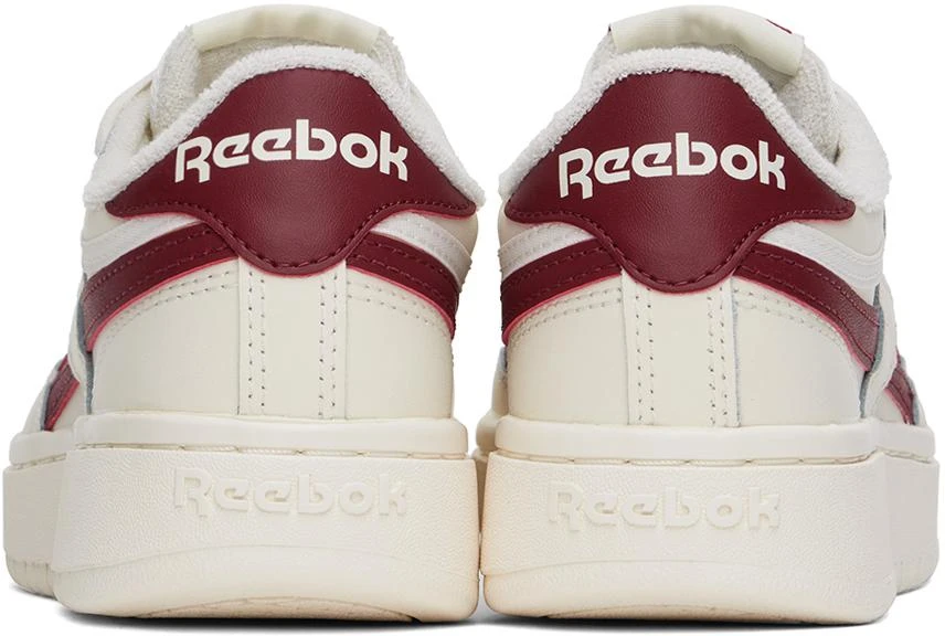 Reebok Off-White & Burgundy Club C Double Revenge Sneakers 2