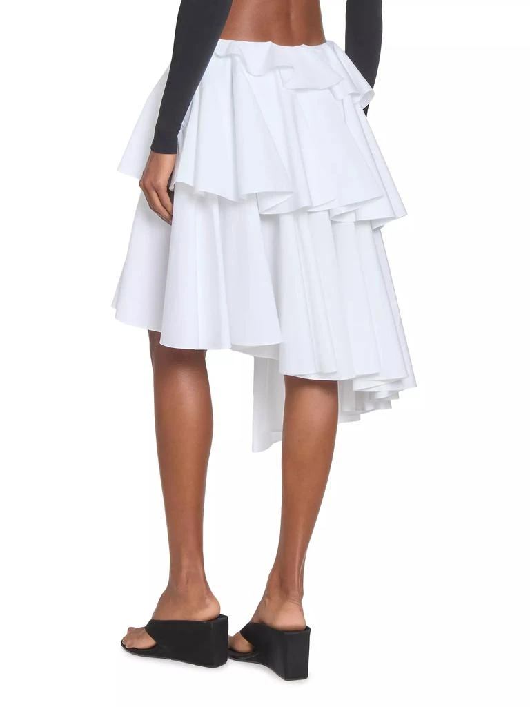 Alaïa Spiral Asymmetrical Tiered Cotton Midi-Skirt 5