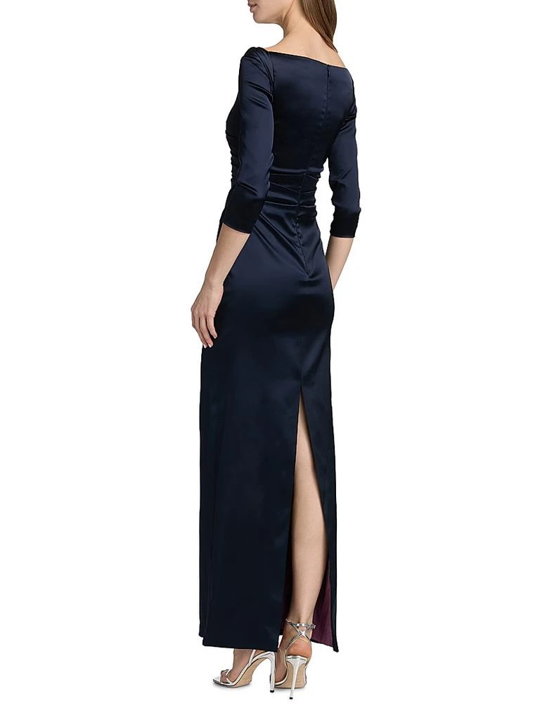 Talbot Runhof Satin Asymmetric Gathered Gown 5