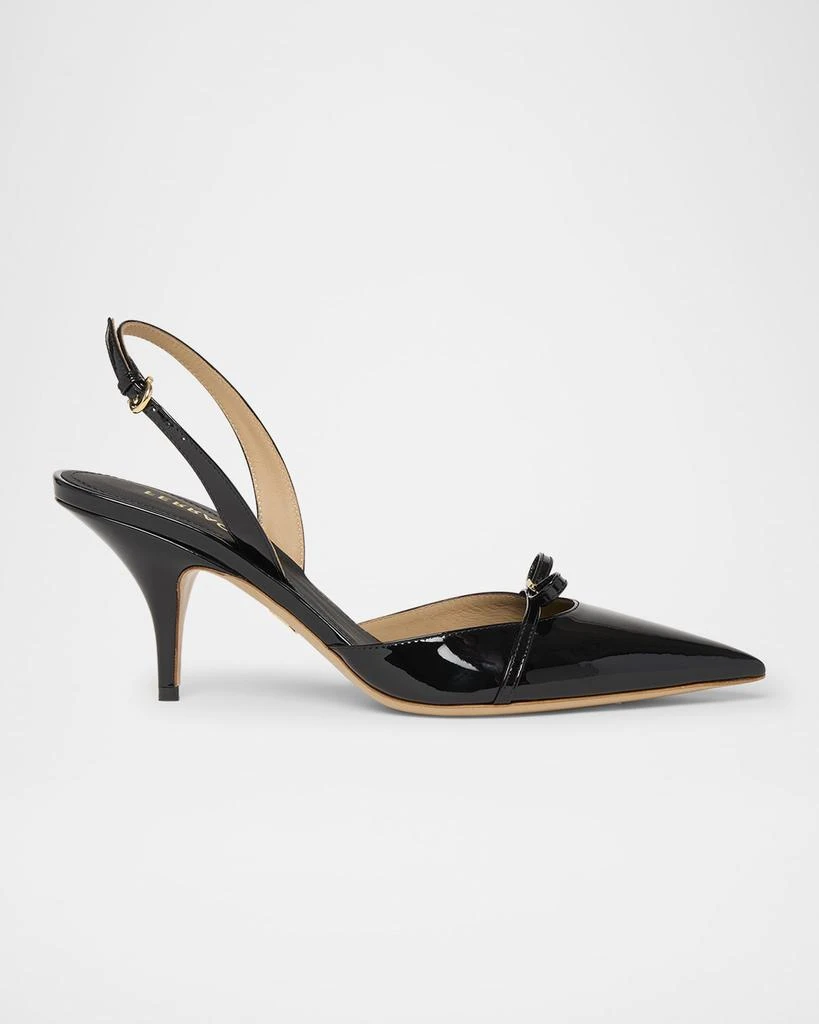 Salvatore Ferragamo Gylla Patent Bow Slingback Pumps 1