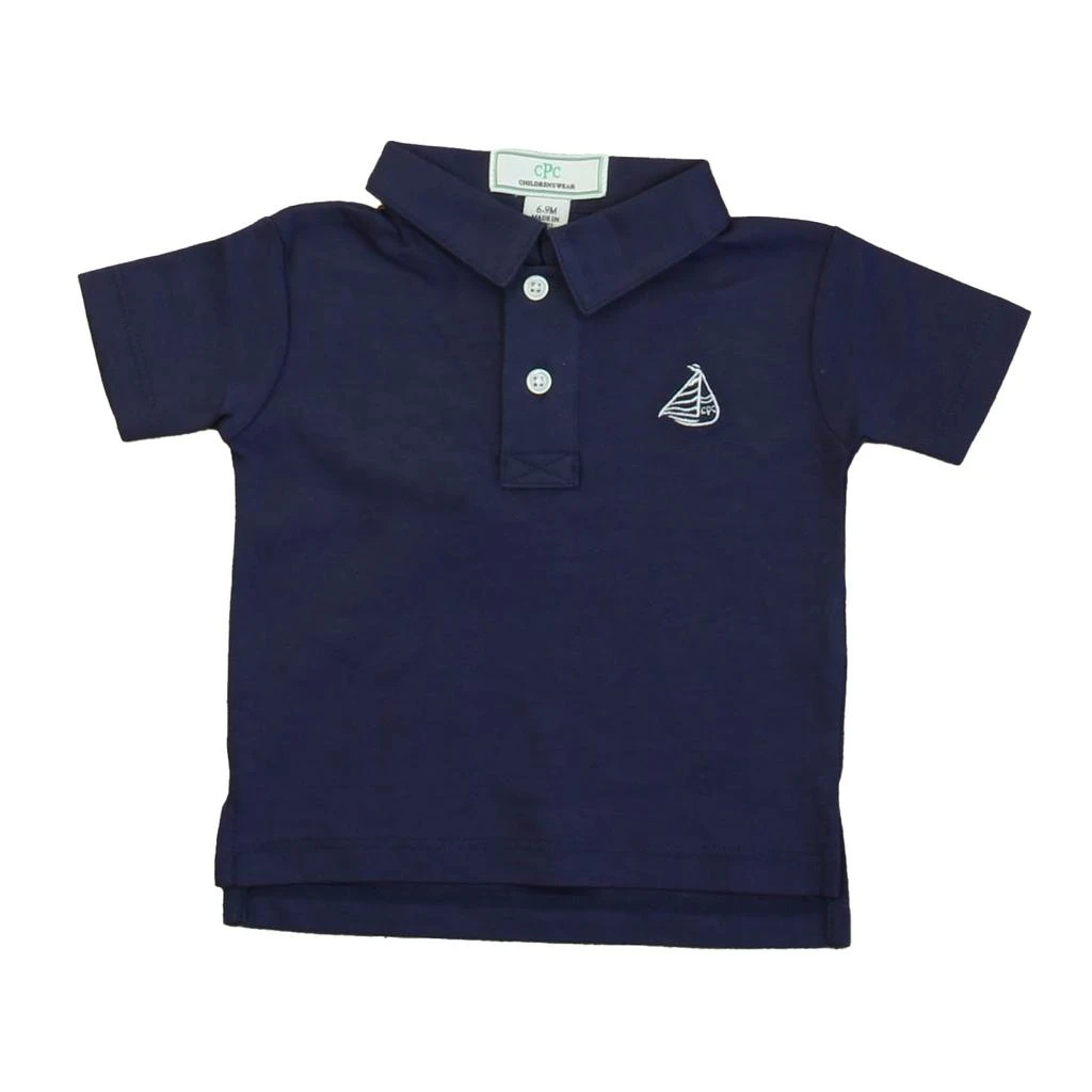 Classic Prep Boys Medieval Blue Polo Shirt Size: 6-9 Months 1