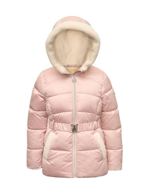Michael Kors Little Girl's & Girl's Faux-Shearling Lined Hooded Puffer Jacket 1