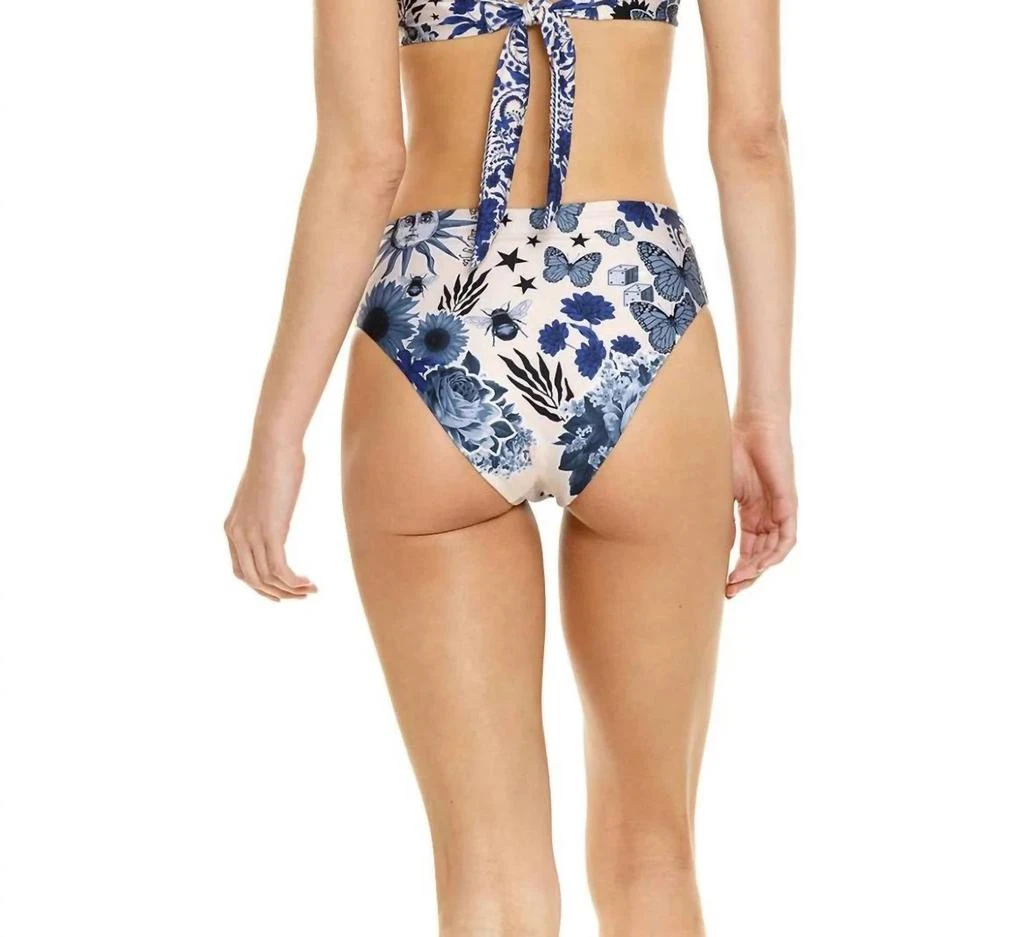 Agua Bendita Penelope Reversible Bikini Bottom In Embellished 3