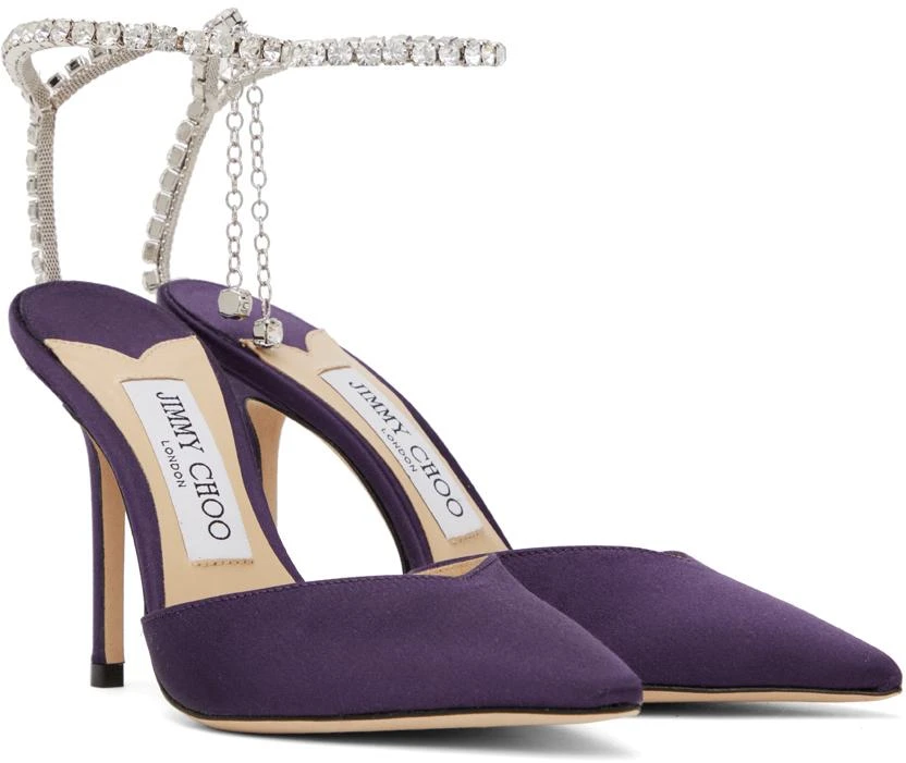 Jimmy Choo Purple Saeda 100 Pumps 4