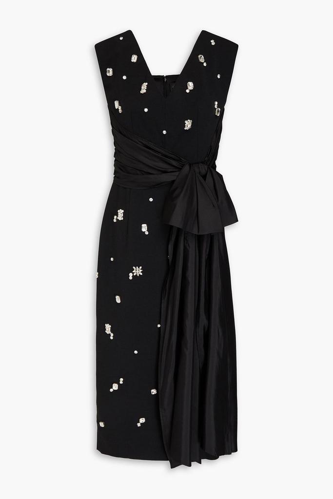 Huishan Zhang Kinsley crystal-embellished crepe midi dress