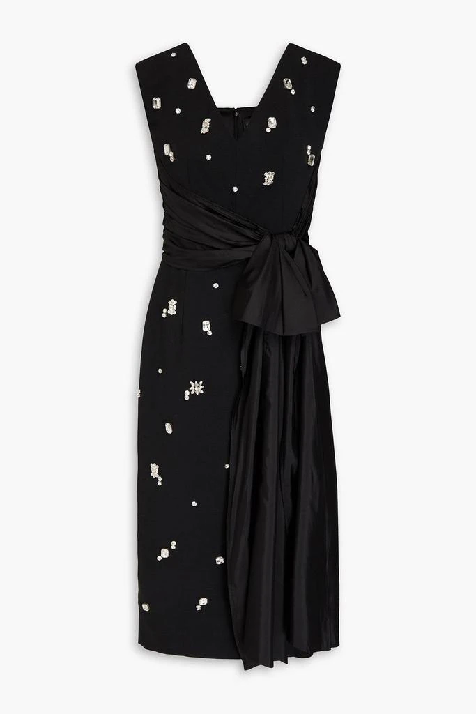Huishan Zhang Kinsley crystal-embellished crepe midi dress 1