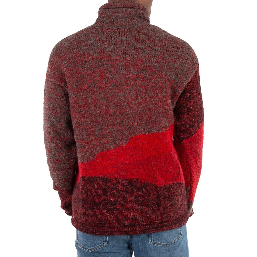 Viridi-Anne Men
s Red Reversible Grunge Sweater 3