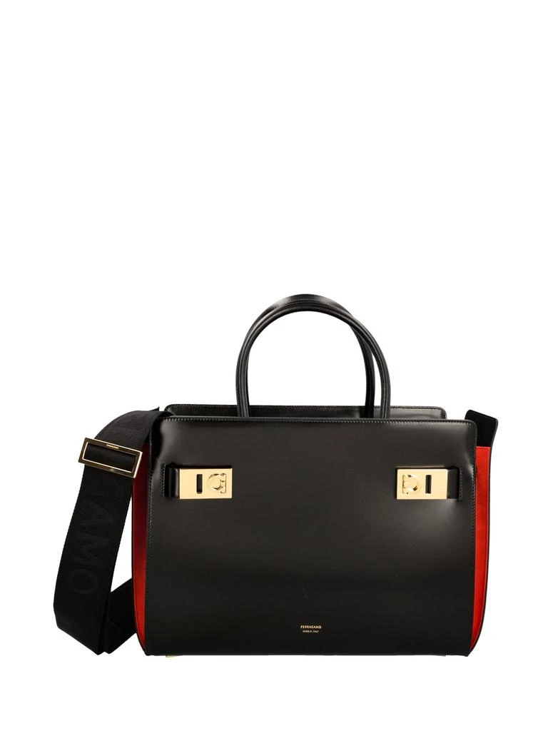 Salvatore Ferragamo Ferragamo Large Gancini-Buckle Top Handle Bag 1