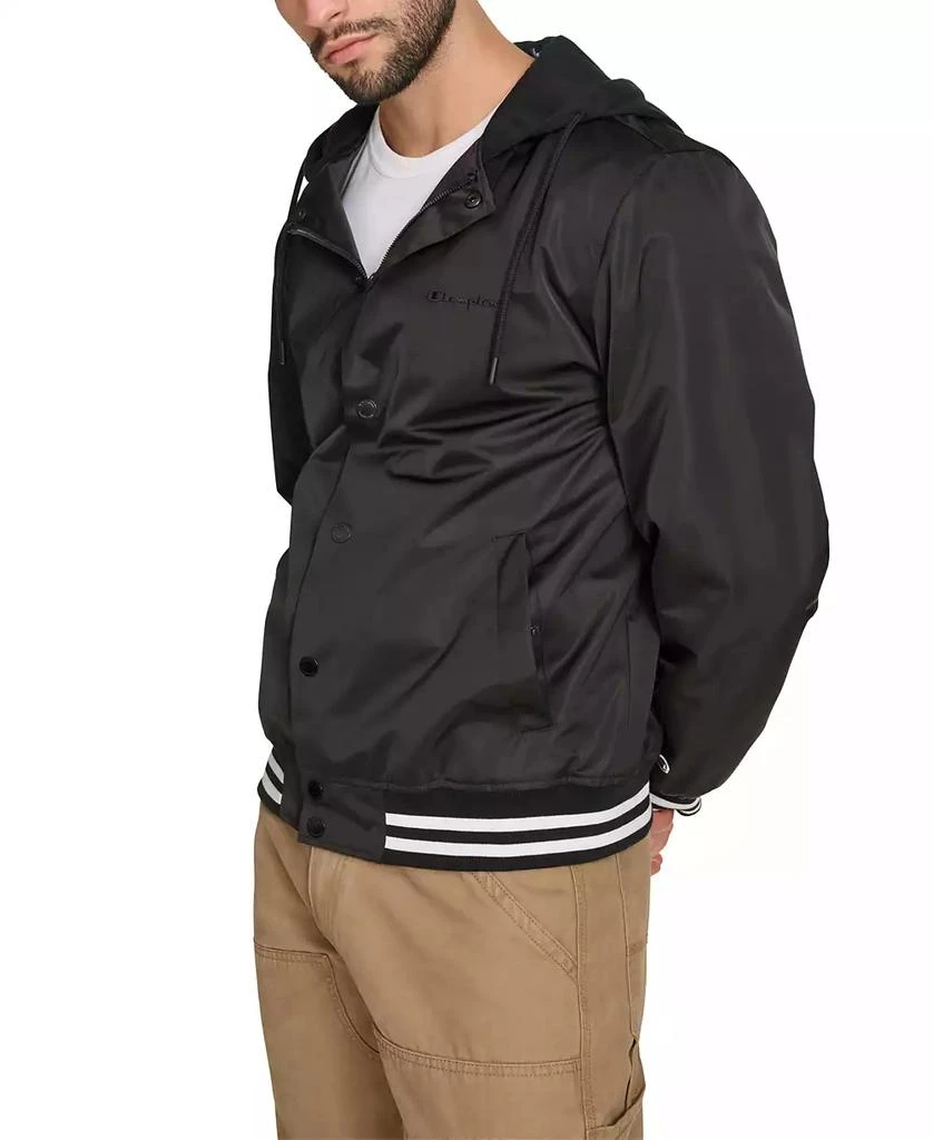 CHAMPION Men's Jersey Hood Varsity Bomber Jacket 4