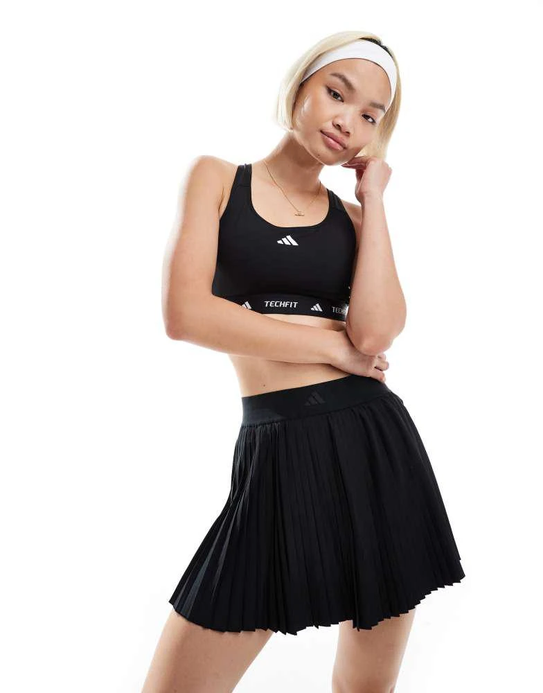 Adidas adidas Tennis club pleated skirt in black 4