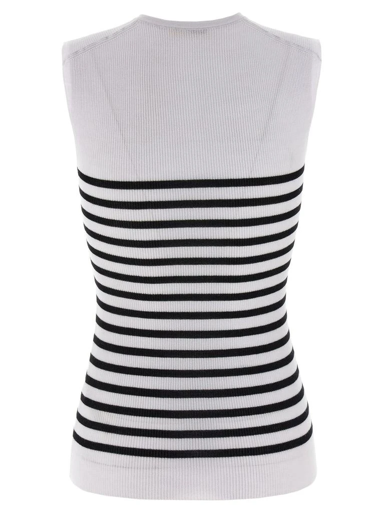 Khaite Khaite Striped V-Neck Knit Tank Top 2