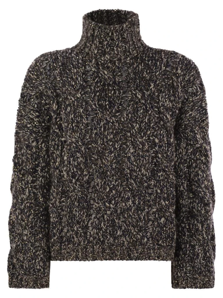 Brunello Cucinelli Brunello Cucinelli Turtleneck Braided Sweater from Cettire