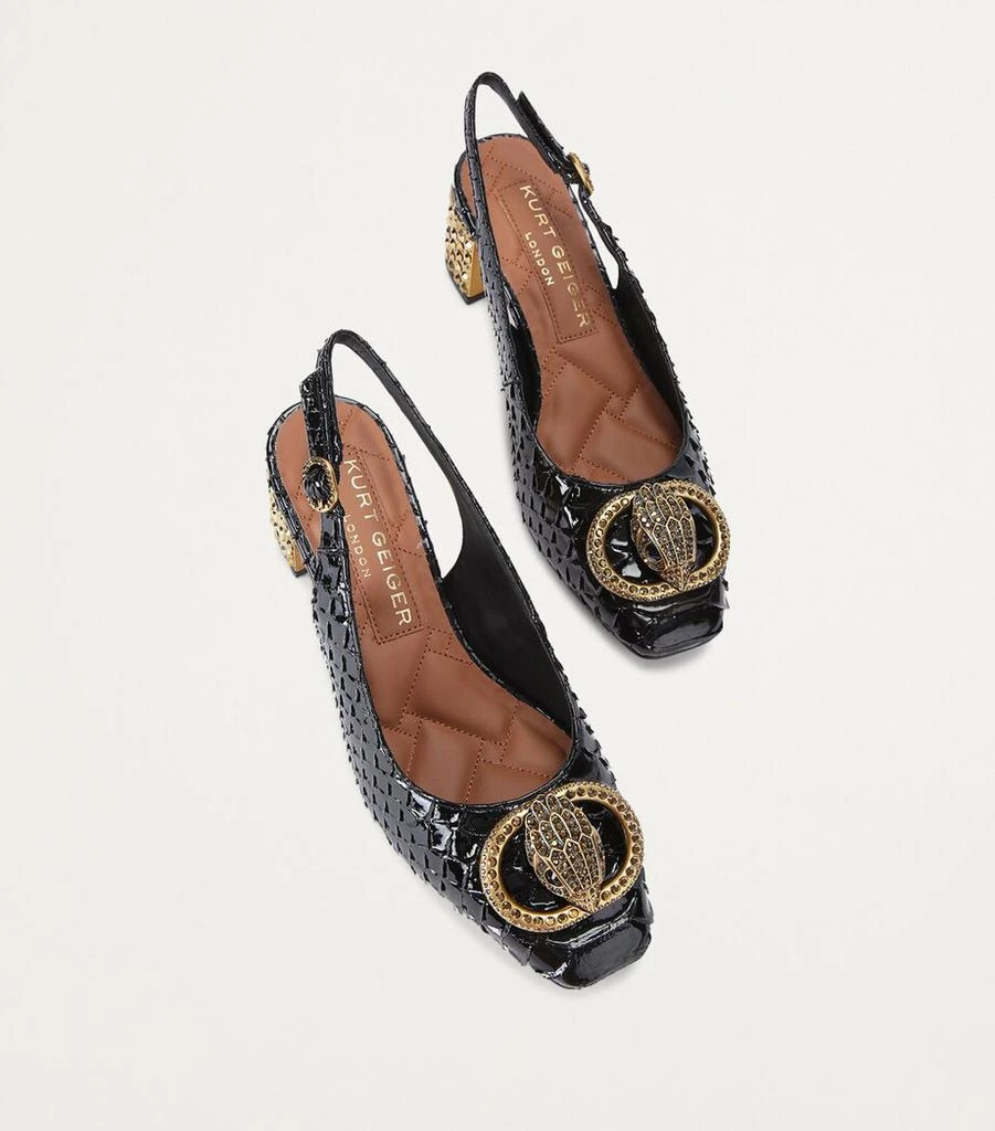 Kurt Geiger Snake-Effect Chelsea Slingback Pumps 3
