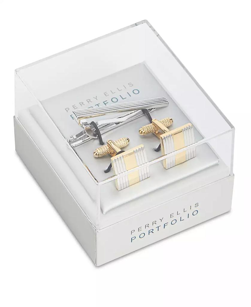 Perry Ellis Perry Ellis Men's Classic Cuff Links & Tie Bar Set