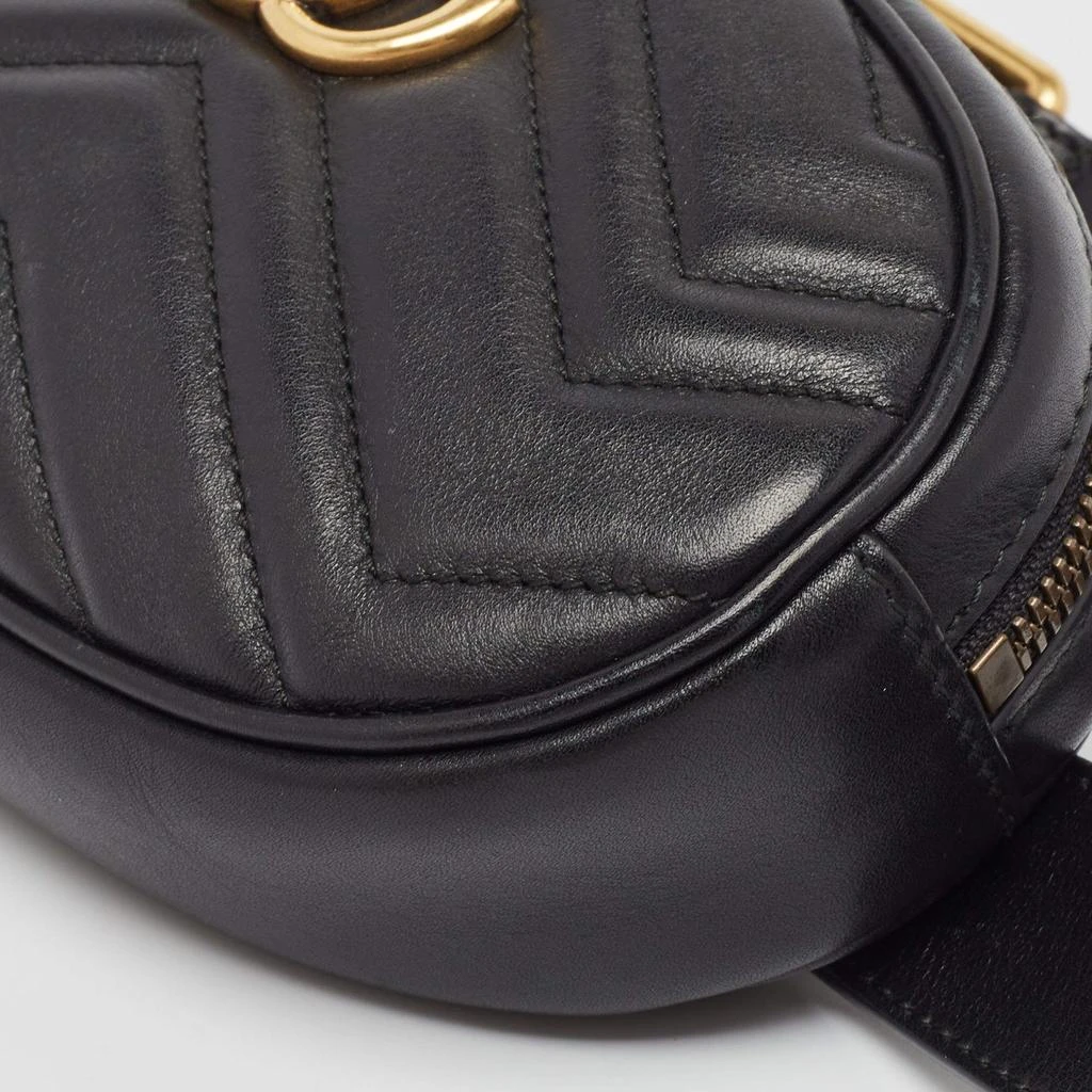 Gucci Gucci Black Matelassé Leather Mini GG Marmont Belt Bag 15
