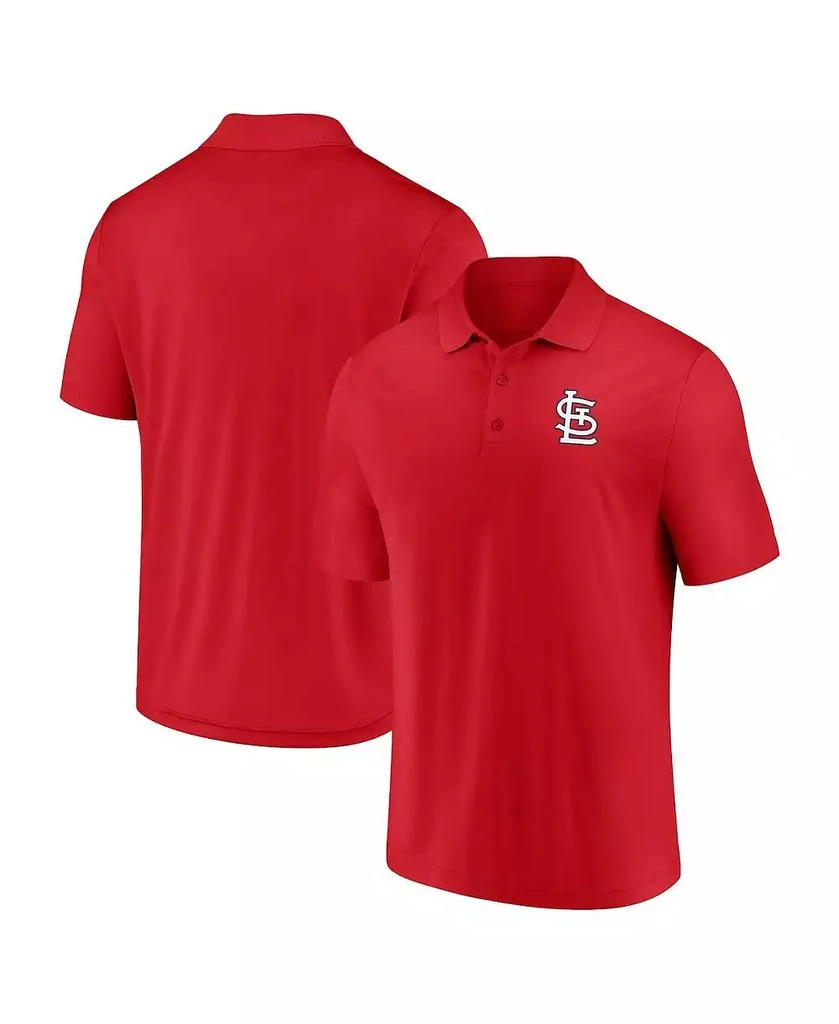 Fanatics Men
s Red St. Louis Cardinals Primary Logo Polo Shirt 1
