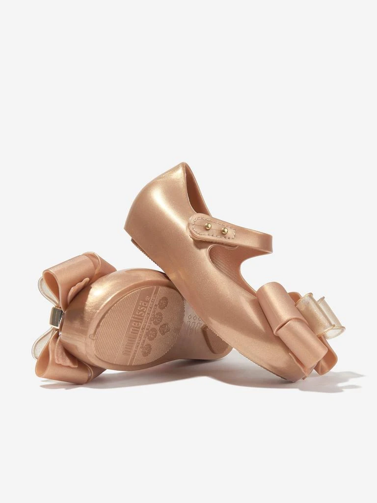 Mini Melissa Mini Melissa Girls Mini Ultragirl Fab Bow Ballerinas in Gold 2