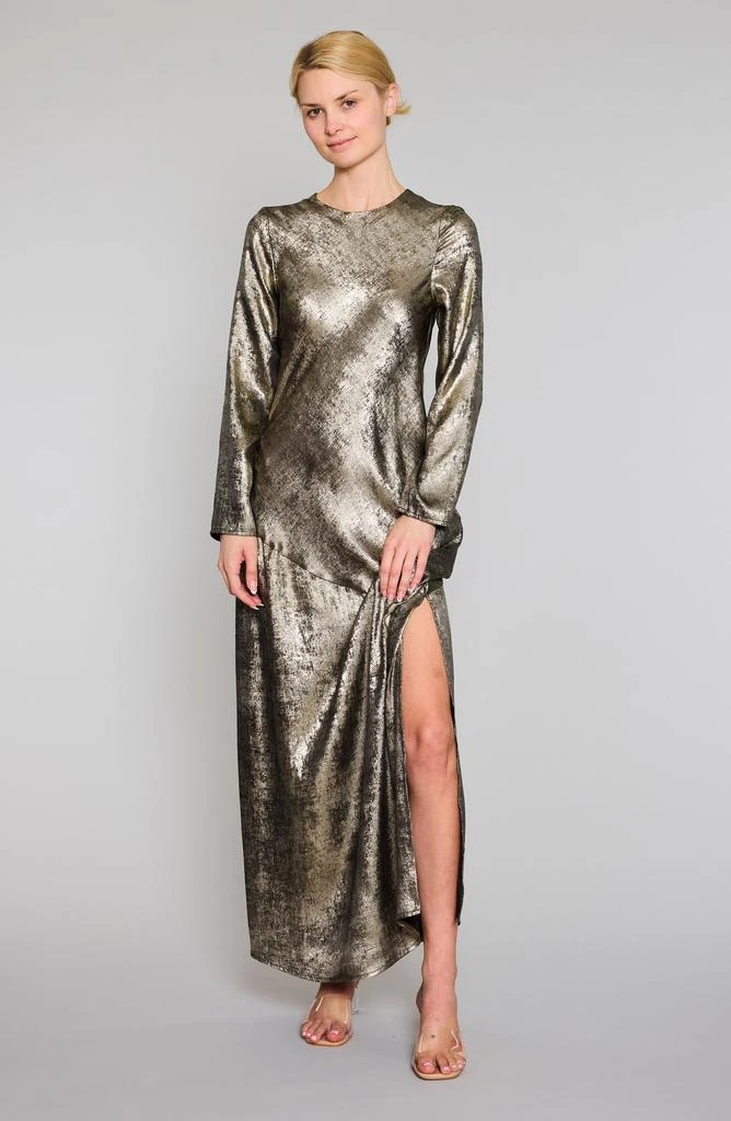 Shop Metallic Long Sleeve Bias-Cut Maxi Dress on Sale at BeyondStyle  Get  87% Off Metallic Long Sleeve Bias-Cut Maxi Dress with Limited-Time Flash  Deals, Exclusive Discounts, and Special Offers. Enjoy Unbeatable