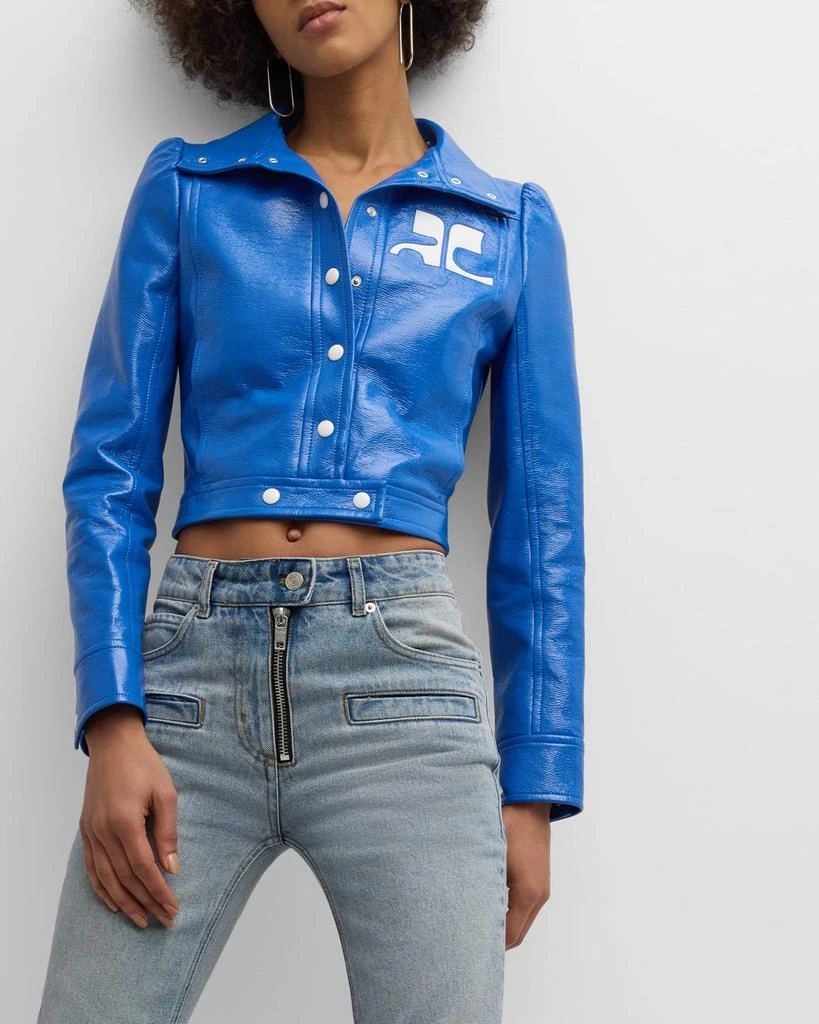 Courrèges Textured Vinyl Crop Jacket 7