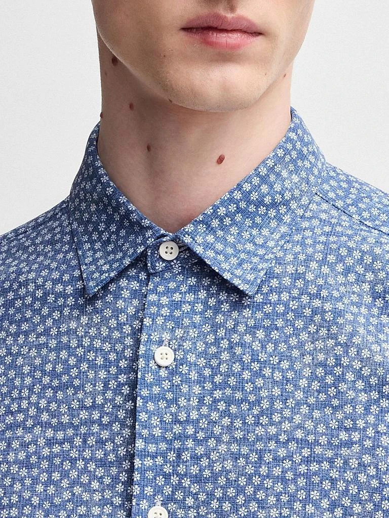 Hugo Boss Slim-Fit Shirt in Floral-Print Performance Fabric 5