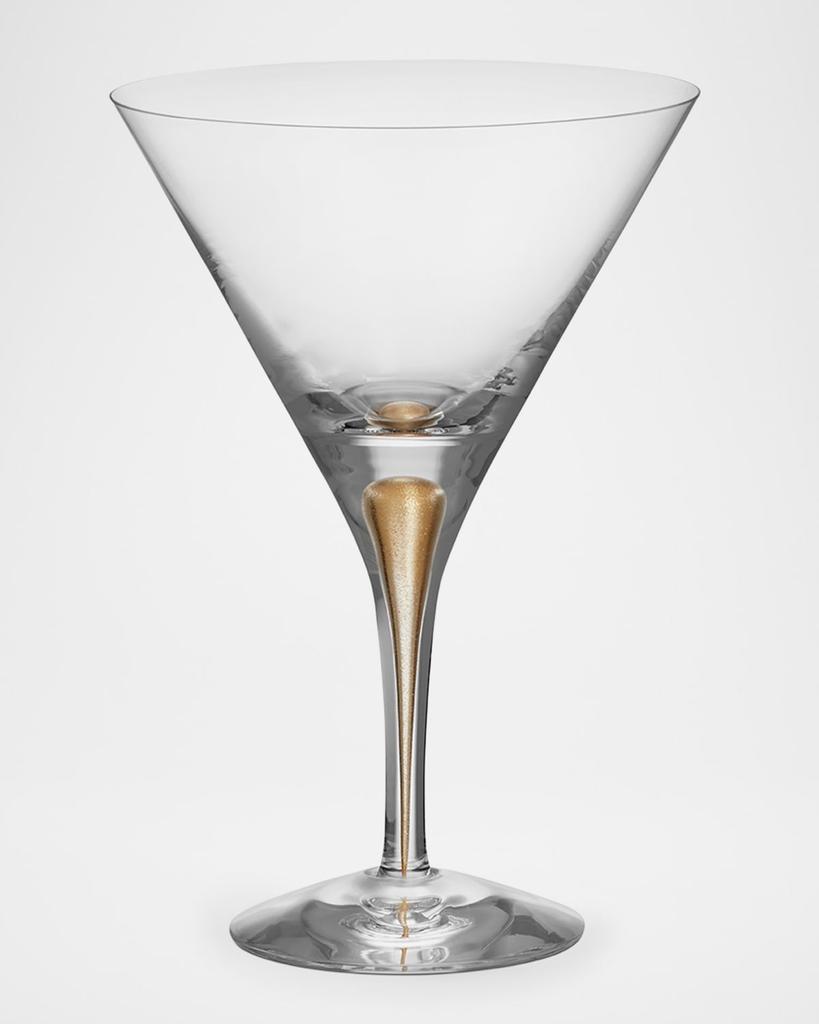 Orrefors Intermezzo Gold Martini Glasses, Set of 2