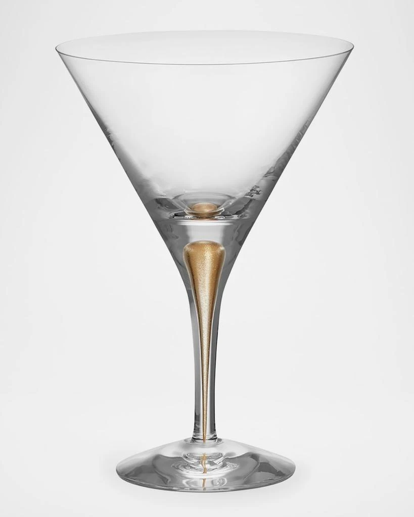 Orrefors Intermezzo Gold Martini Glasses, Set of 2 2