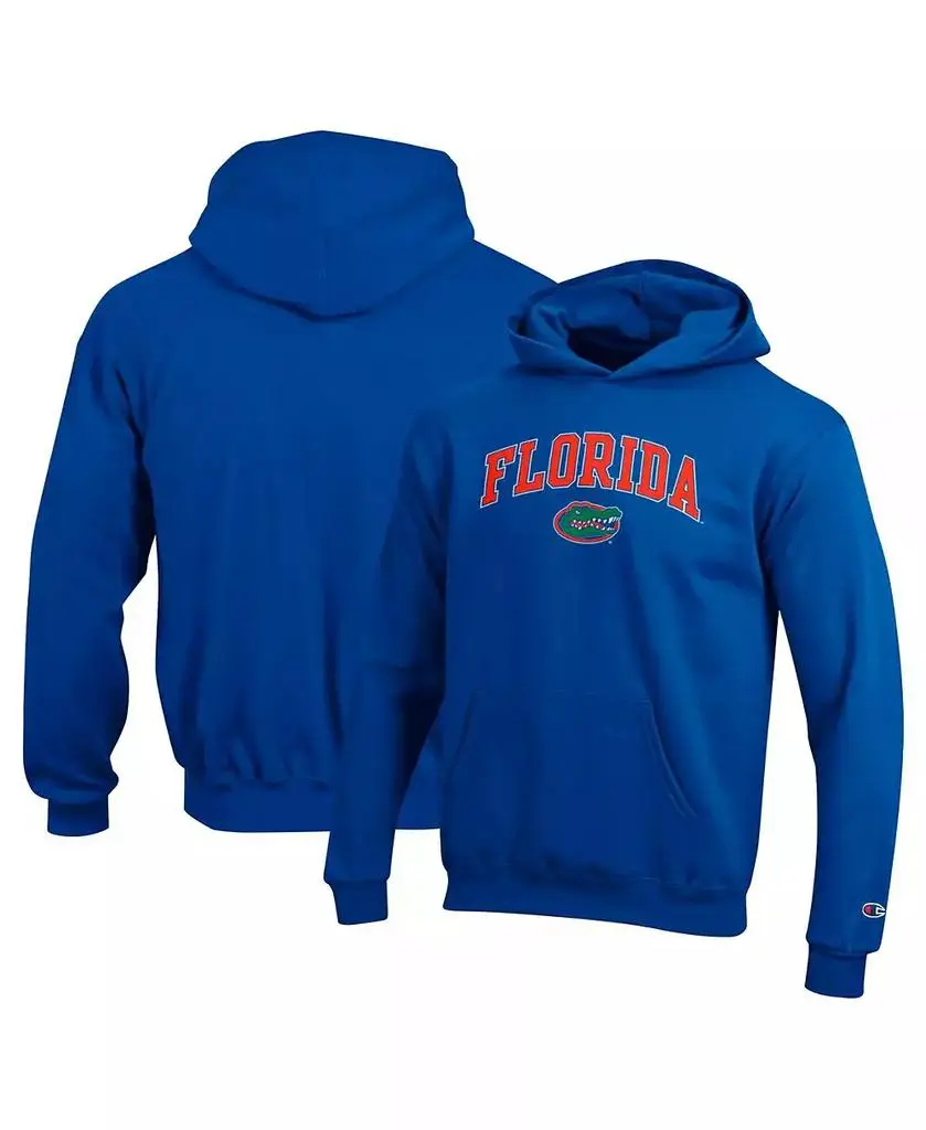 CHAMPION Big Boys and Girls Royal Florida Gators Campus Pullover Hoodie