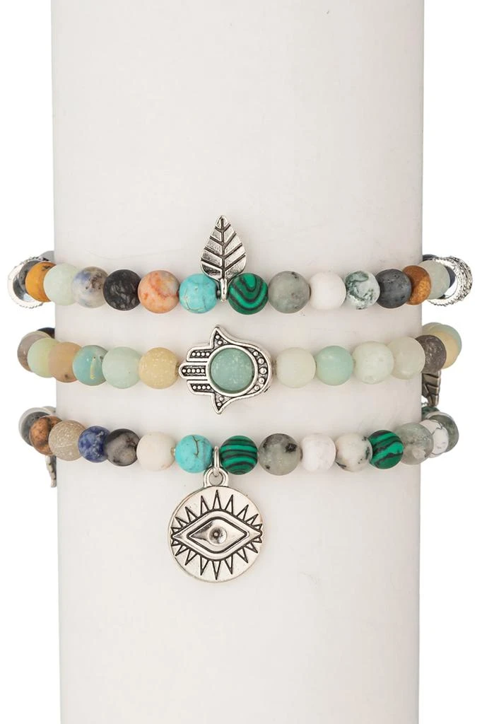 Eye Candy LA Toya Beaded Bracelet Set - Turquoise 1