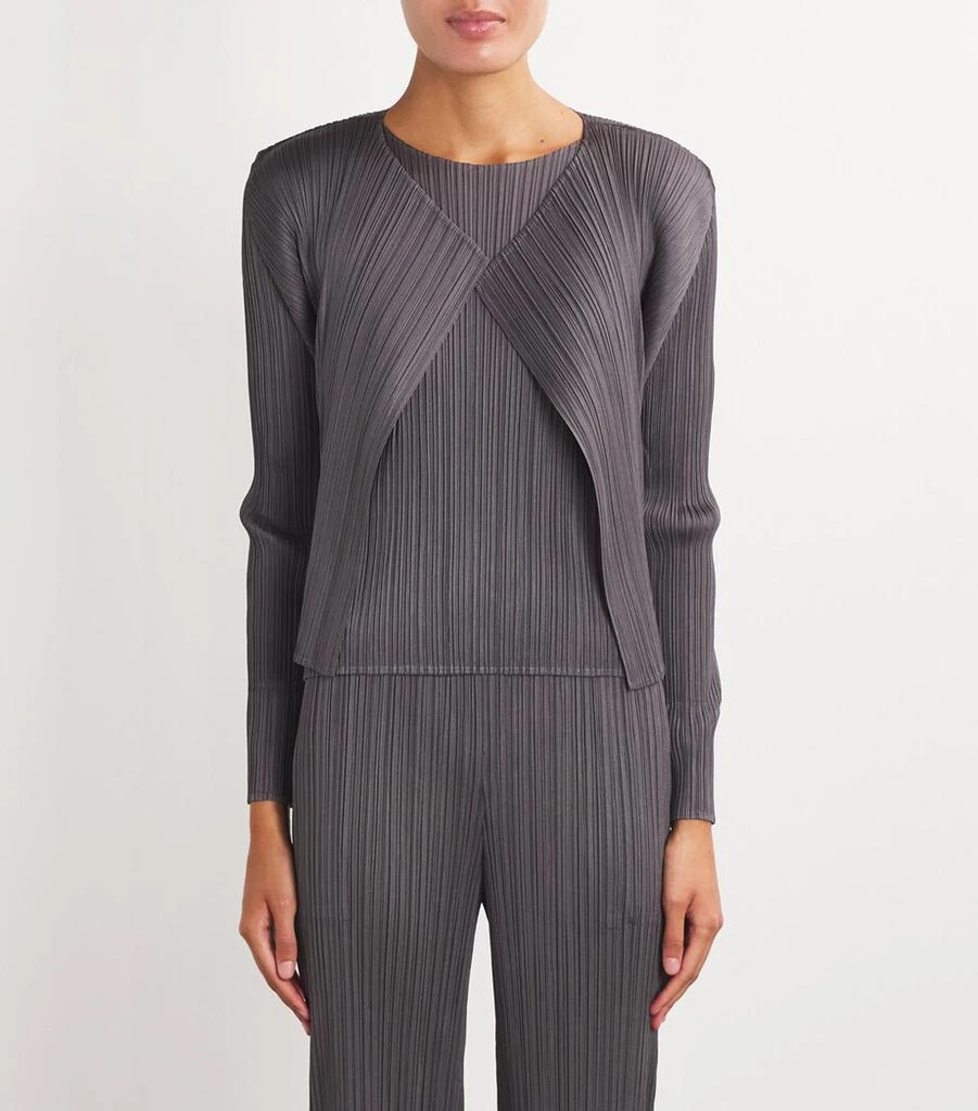 Pleats Please Monthly Colors September Pleated Cardigan 3