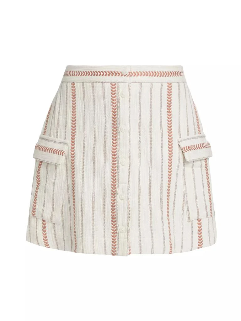 Splendid Chevron-Striped Cargo Miniskirt 1
