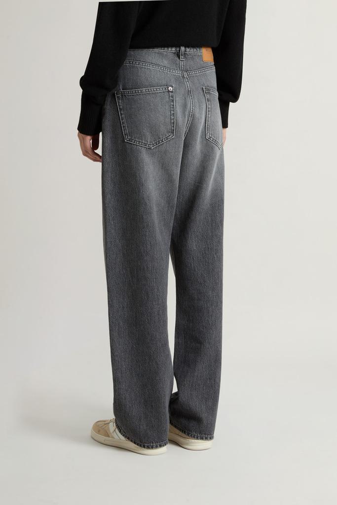 Woolrich Pants in Pure Cotton Denim - Women - Gray