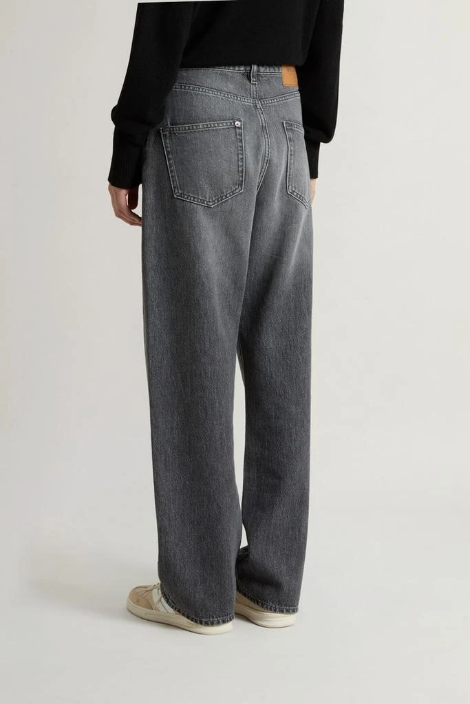 Woolrich Pants in Pure Cotton Denim - Women - Gray 2
