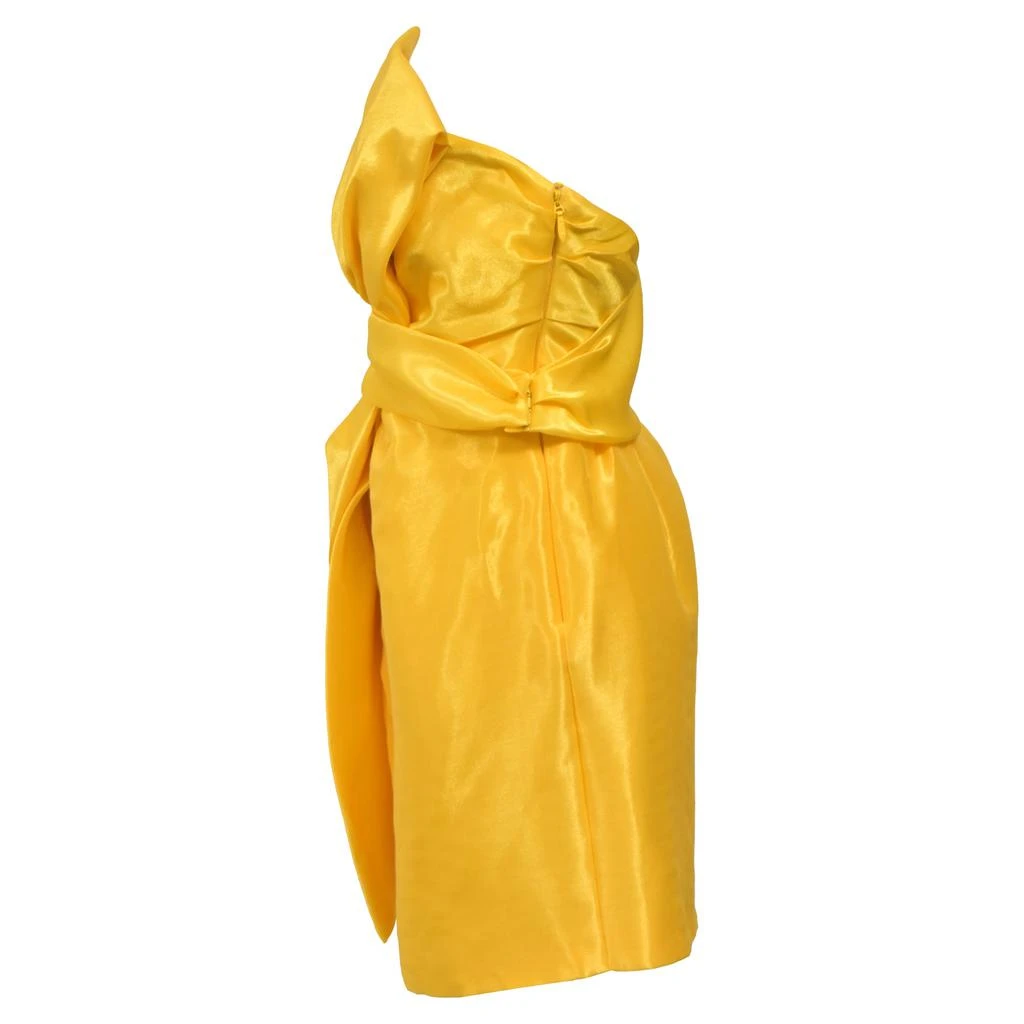 Couture Mini Bow Detail Dress in Yellow Satin  On Sale Now with Up to 75%  Off | Discover Exclusive Deals & Savings at BeyondStyle  Authentic Moschino  dresses|clothing|women with Limited-Time Discounts,