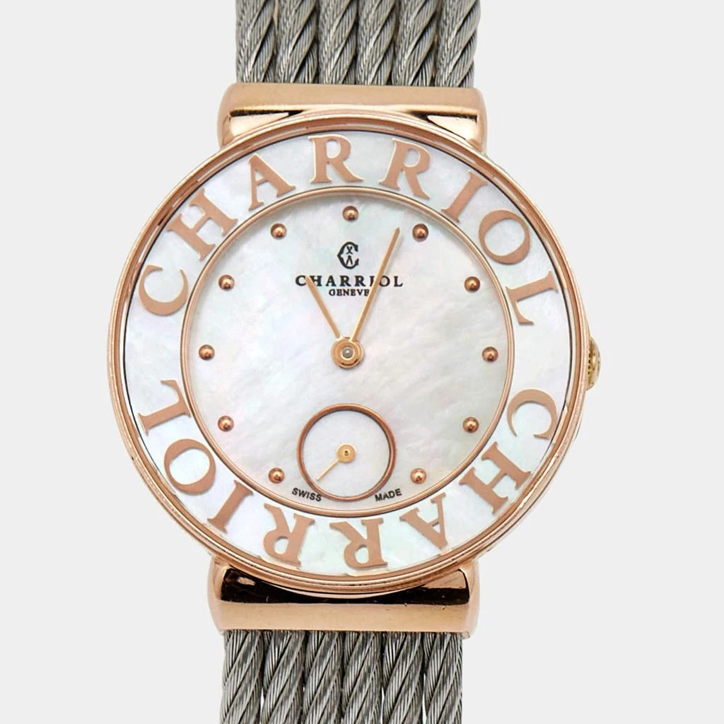 Charriol Charriol Mother Of Pearl Gold Plated And Stainless Steel St-Tropez ST30PC.560.014 Women's Wristwatch 30 mm 3