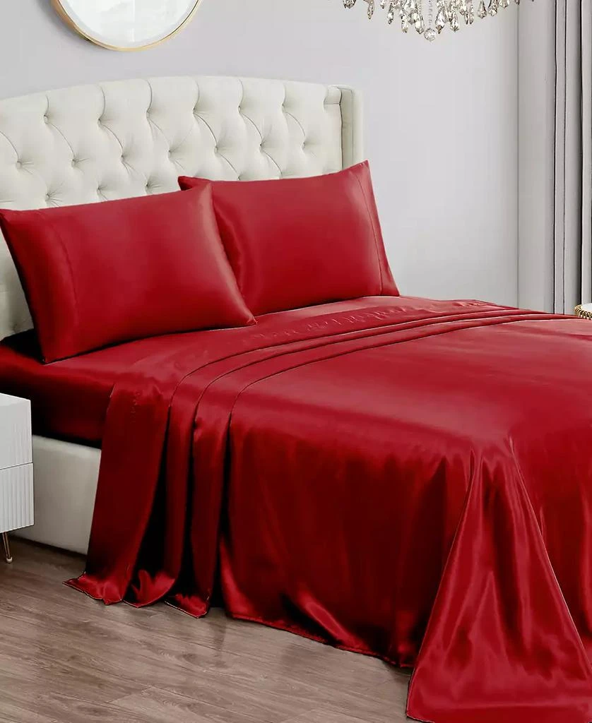 Juicy Couture Satin 4 Piece Sheet Set, Full 1
