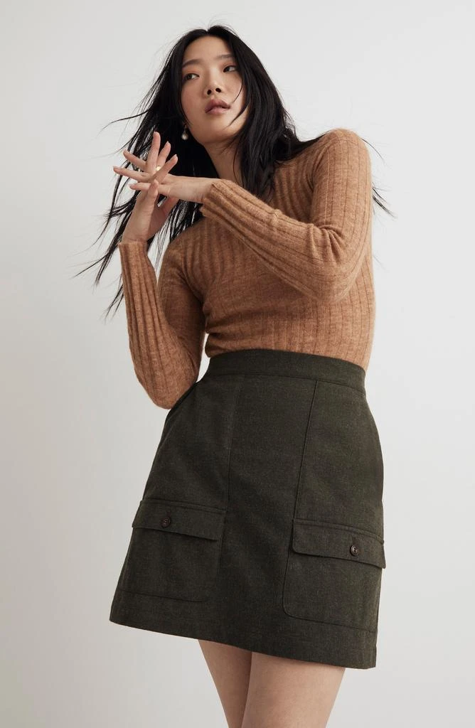 Madewell Wool-Blend Cargo Mini Skirt 10