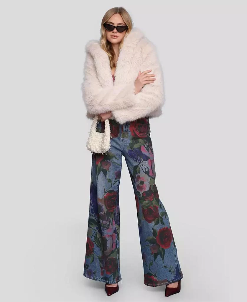 Avec Les Filles Women
s Faux Fur Long Sleeve Jacket 5