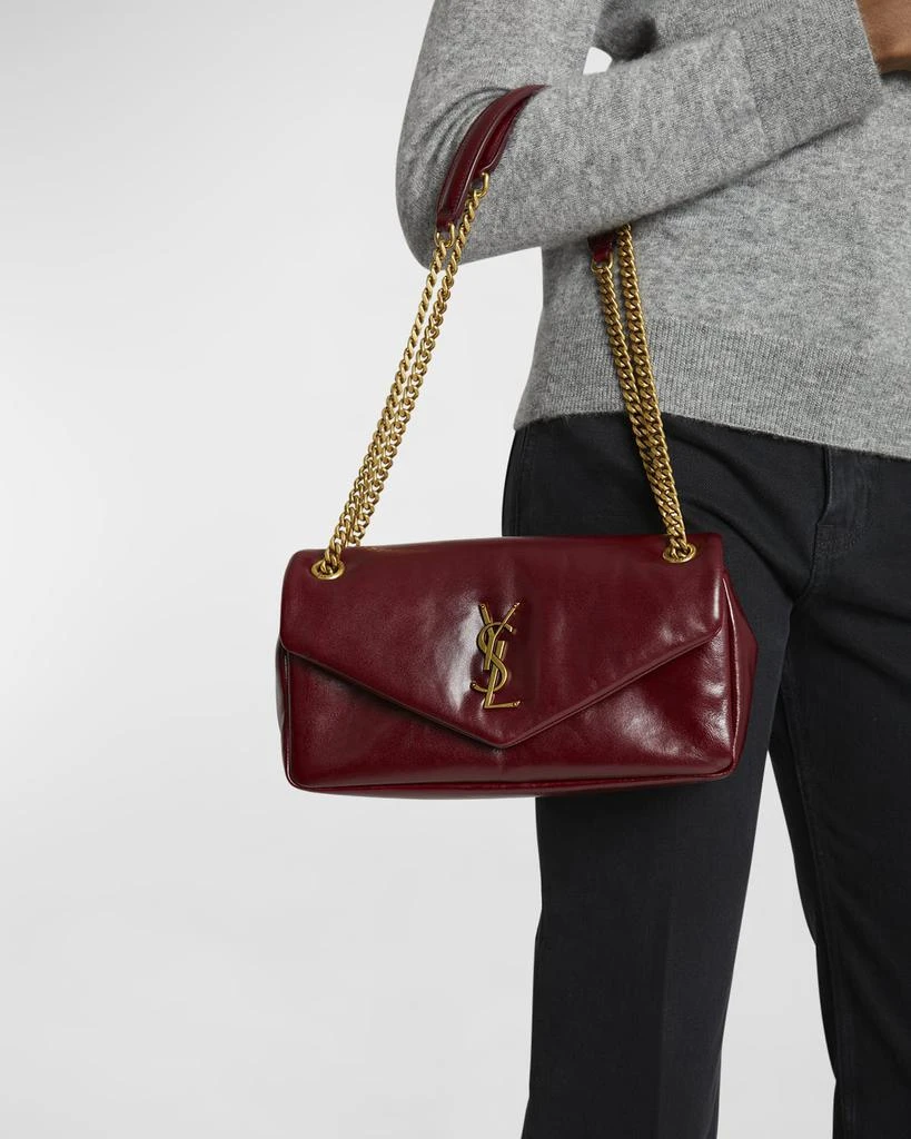 Yves Saint Laurent Calypso Small YSL Shoulder Bag in Smooth Padded Leather 5