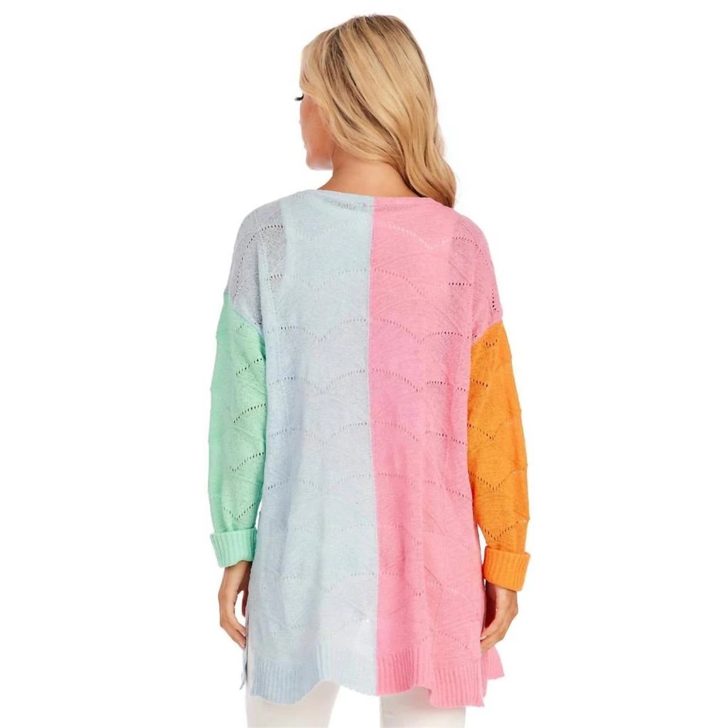 mudpie Parker Pastel Colorblock Cardigan In Multi 1