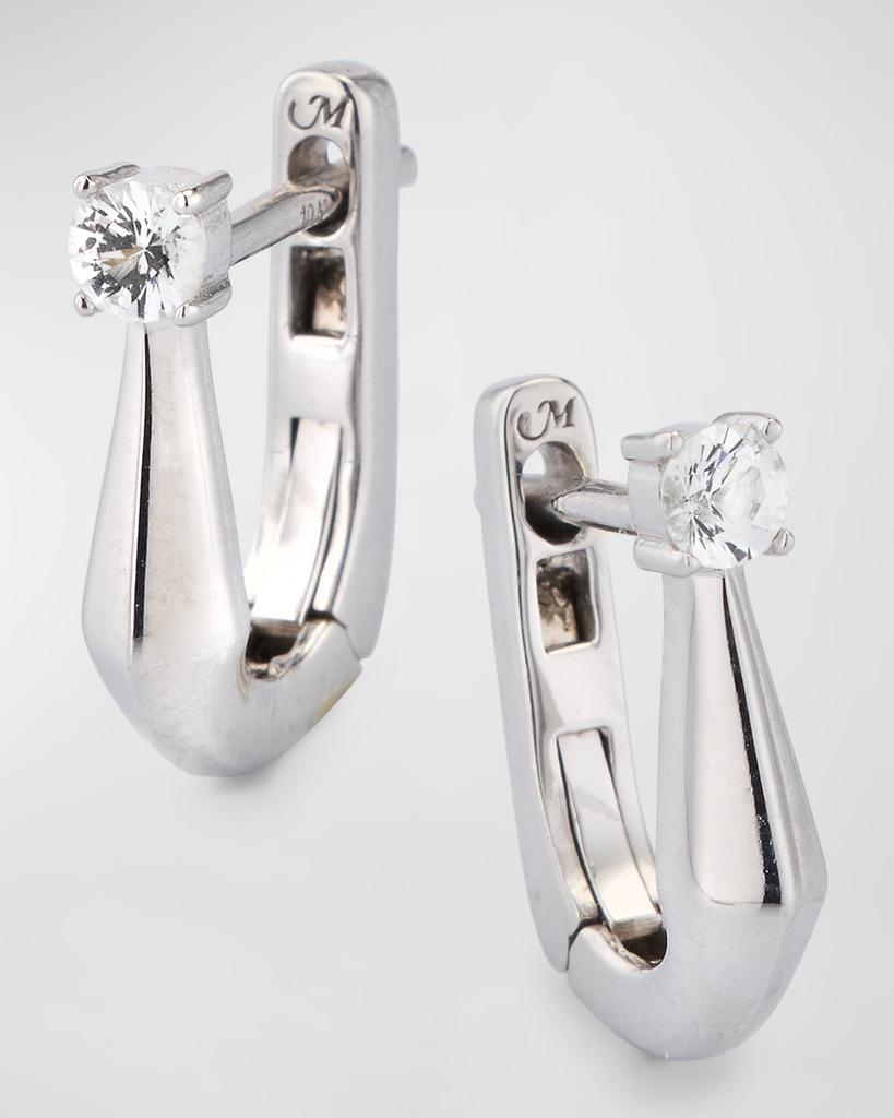 Monica Rich Kosann 925 Points North Sapphire Huggie Earrings