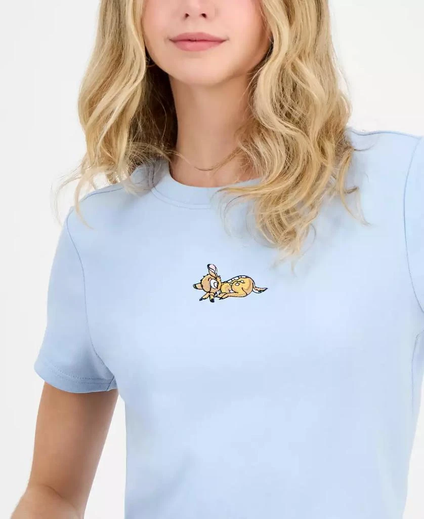 Freeze 24-7 Juniors' Embroidered Bambi Baby T-Shirt 3